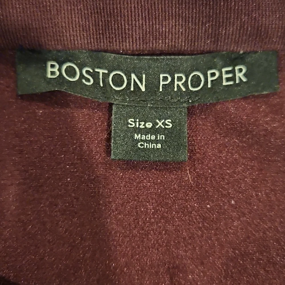 BOSTON PROPER Purple amd Gold Utility Jacket with Modern Silhouette XS Zipup - Picture 10 of 11